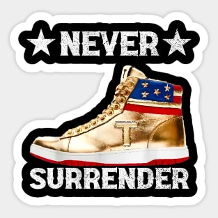 Trump Sneakers Never Surrender Pro Trump Sticker